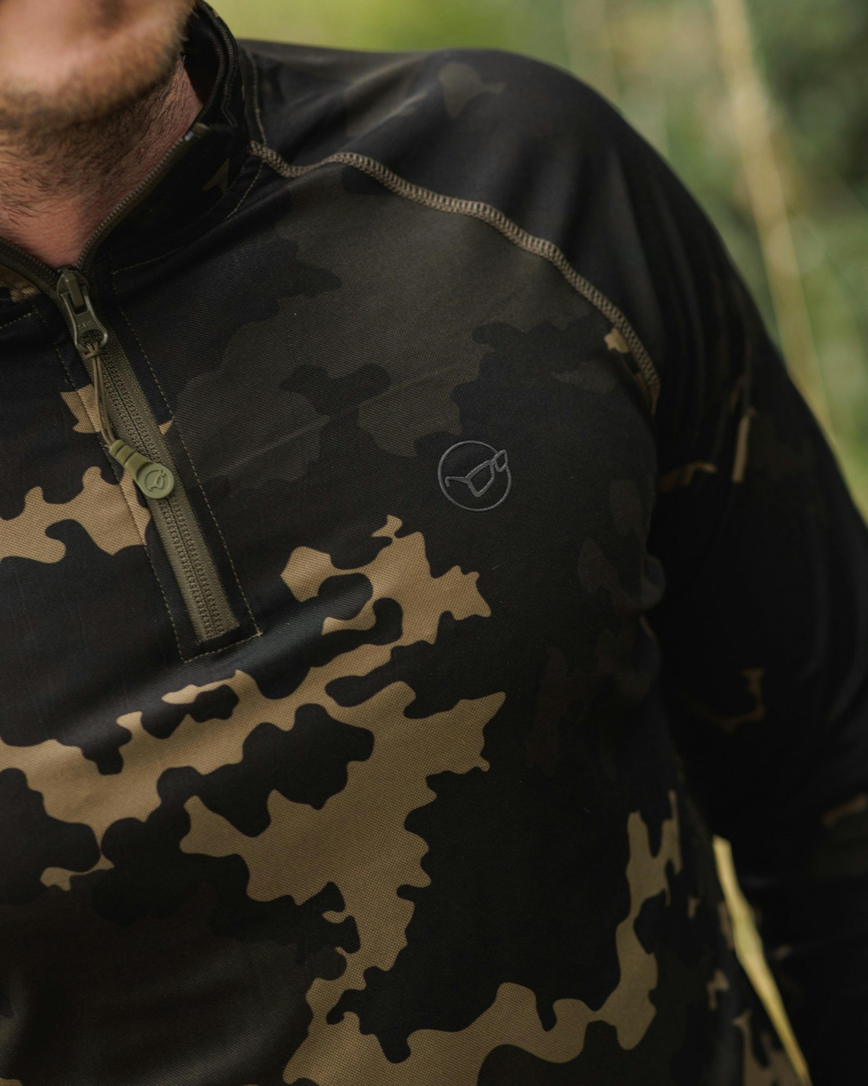 Korda Kool UPF Zip Jersey Dark Kamo