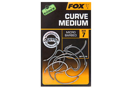 Fox curve medium micro barbed hookes