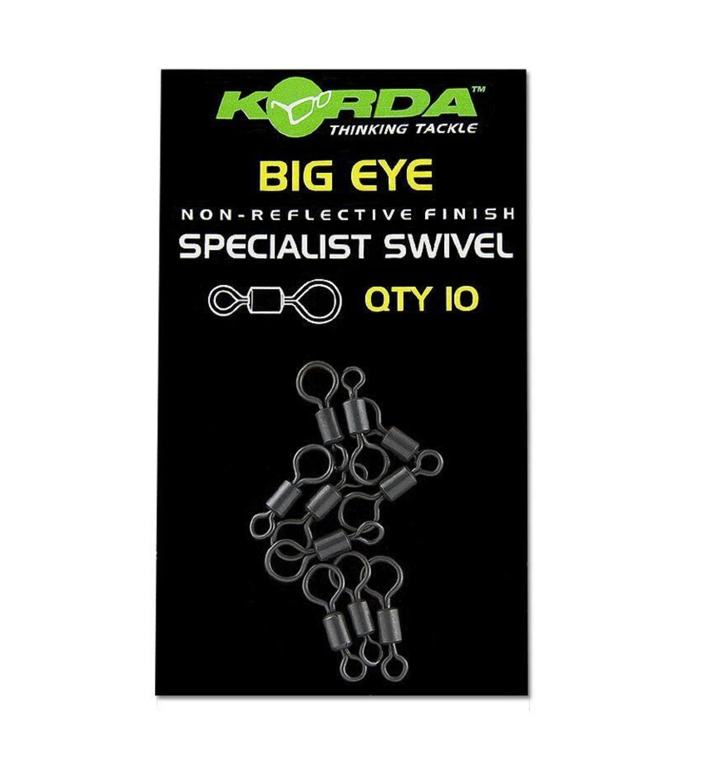 Korda- Big Eye Non Reflec Specialist Swivel Size 8