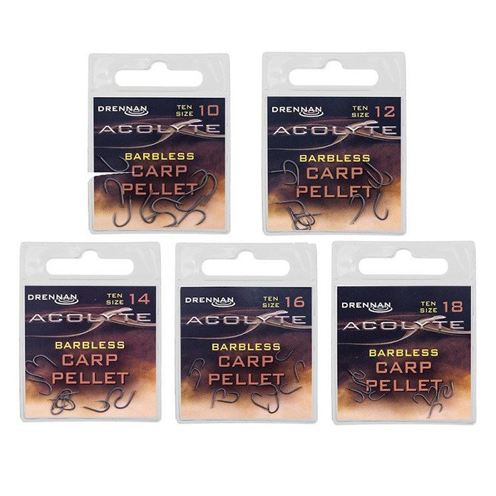 Drennan Acolyte Carp Pellet Barbless Fishing Hooks