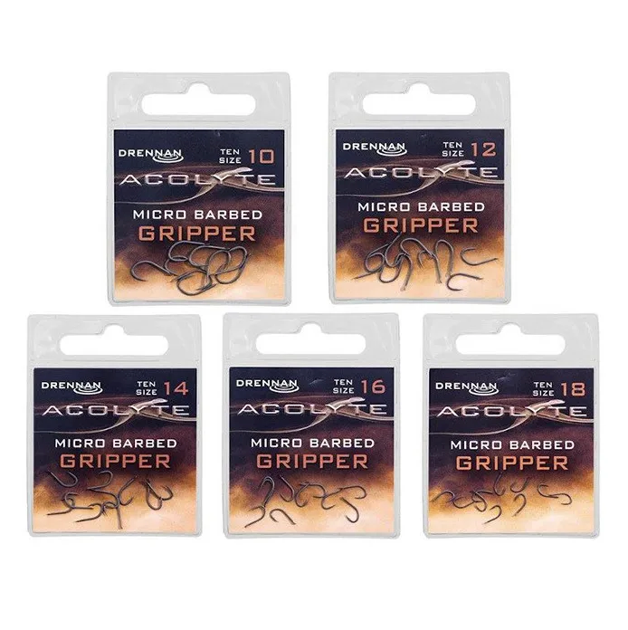 Drennan Acolyte Gripper Micro Barbed Fishing Hooks – The Tackle Lounge