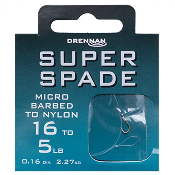 Drennan Super Spade Hook To Nylon Hook
