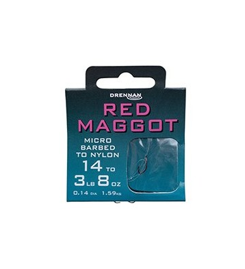 Drennan Red Maggot Hook To Nylon