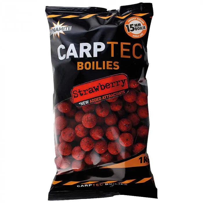 Dynamite Carp-Tec Strawberry Boilies 15mm 2KG