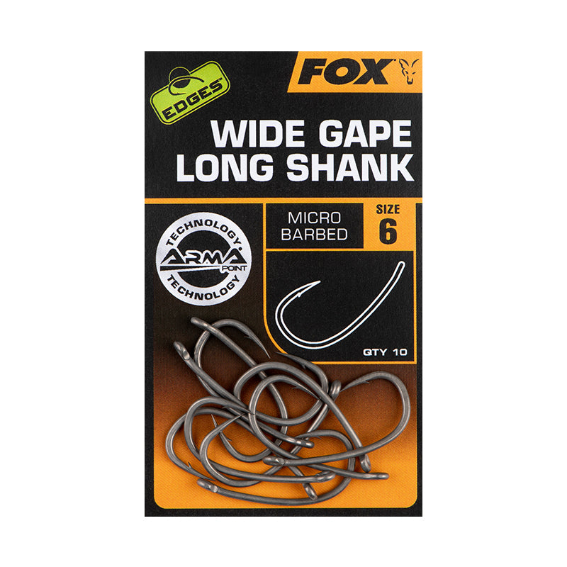 Fox Edges Armapoint Wide Gape Long Shank Fishing Hook