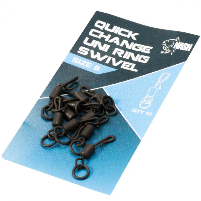 Nash Quick Change Uni Ring Fishing Swivels