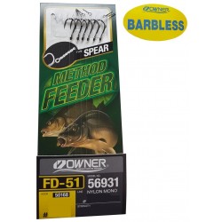 Owner method feeder rigs barbless